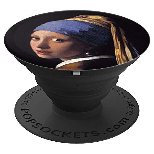 Vermeer Painting - Girl with a Pearl Earring Art design - PopSockets Grip and Stand for Phones and Tablets