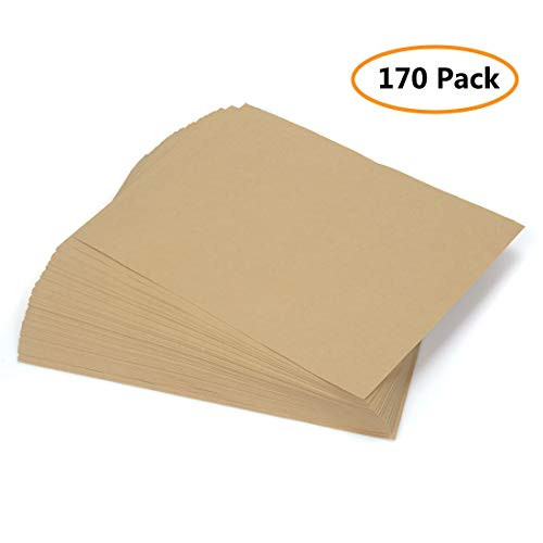 Brown Kraft Paper, 170 Pcs Kraft Paper Sheet Stationery Paper for Art, Crafts and Office Use, 8.5 X11 Inches