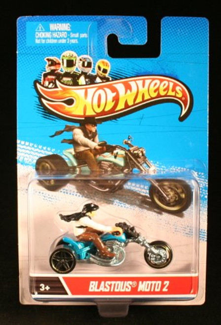 Blastous Moto 2 Motorcycle and Rider Hot Wheels 1:64 Scale 2012 Die-Cast Vehicle Blastous Moto 2 Motorcycle and Rider Hot Wheels 1:64 Scale 2012 Die-Cast Vehicle