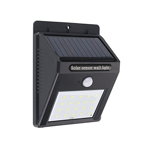 Solar Lights Outdoor, Patio Deck Lights 20 LEDs, Super Bright Outside Waterproof Motion Sensor Lights, Solar Powered Lighting For Yard, Backyard, Pathway & Driveway