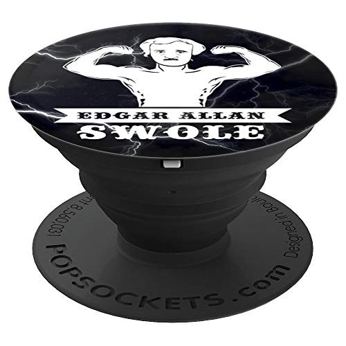 Weight Lifting Edgar Allen Swole Author - PopSockets Grip and Stand for Phones and Tablets Weight Lifting Edgar Allen Swole Author - PopSockets Grip and Stand for Phones and Tablets