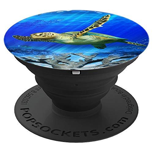 Sea Turtle Swimming Pop Socket Phone Stand Mount - PopSockets Grip and Stand for Phones and Tablets