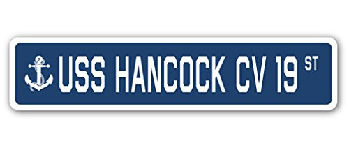 USS Hancock CV 19 Street Sign us Navy Ship Veteran Sailor Gift