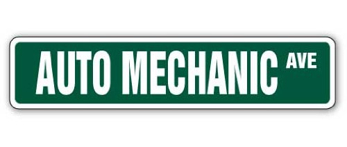 AUTO MECHANIC Street Sign car truck fix garage tech | Indoor/Outdoor |  24" Wide Plastic Sign