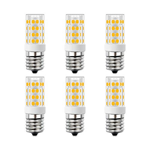 SumVibe E17 LED Bulb Appliance Bulbs Under Microwave Oven 40W Halogen Bulb Equivalent Warm White 3000K Non-Dimmable 6-Pack