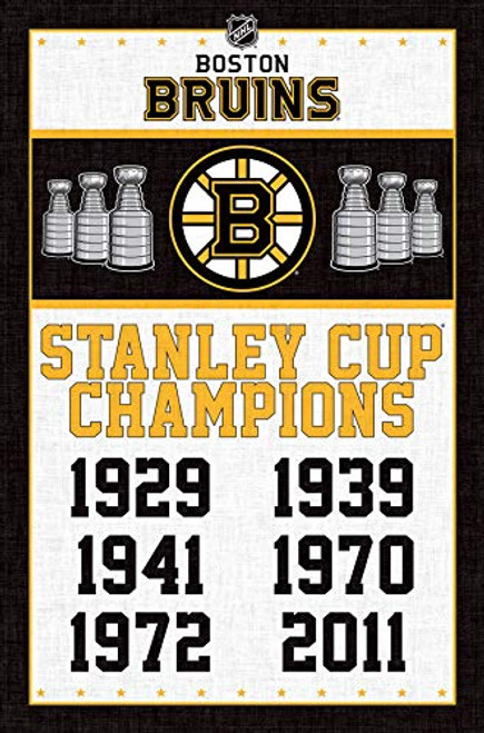 Trends International NHL Boston Bruins-Champions Clip Wall Poster, 22.375" x 34", Poster & Clip Bundle Trends International NHL Boston Bruins-Champions Clip Wall Poster, 22.375" x 34", Poster & Clip Bundle