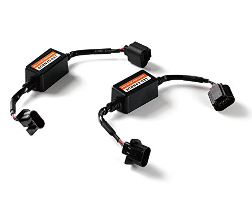 Xprite H13 9008 LED Headlight Jeep JK Anti Flicker Harness, Canbus Adapter Wiring Kits, Warning Error Free Resistor Canceler Decoder (Pair)