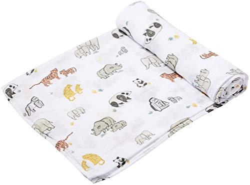 Angel Dear Bamboo Swaddle Blanket, Endangered Species