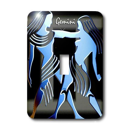 3dRose lsp_920_1"Gemini Zodiac Sign" Single Toggle Switch