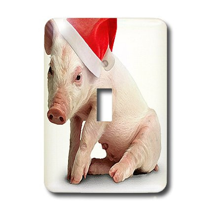 3dRose lsp_4574_1 Christmas Pig Single Toggle Switch