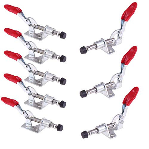 OBANGONG 8 Pcs Vertical Toggle Clamp Capacity 99Lbs 16mm Plunger Stroke Antislip Push Pull Toggle Clamp GH-301A