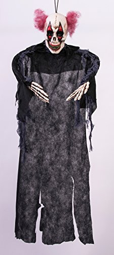 Forum Novelties Scary Vacu Hanging 3' Clown Halloween Prop Haunted House Decorations
