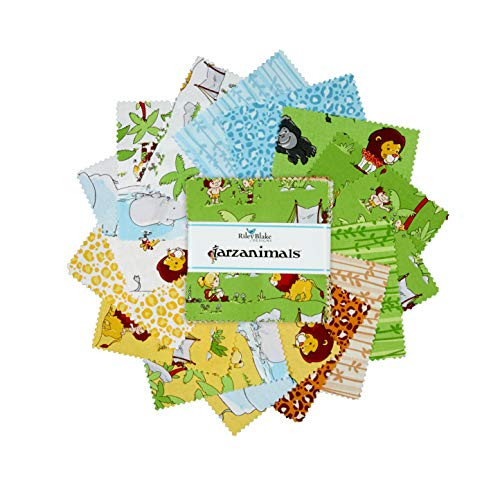 Riley Blake Designs Tarzanimals 5'' Stackers 42 Pcs. Multi Riley Blake Designs Tarzanimals 5'' Stackers 42 Pcs. Multi