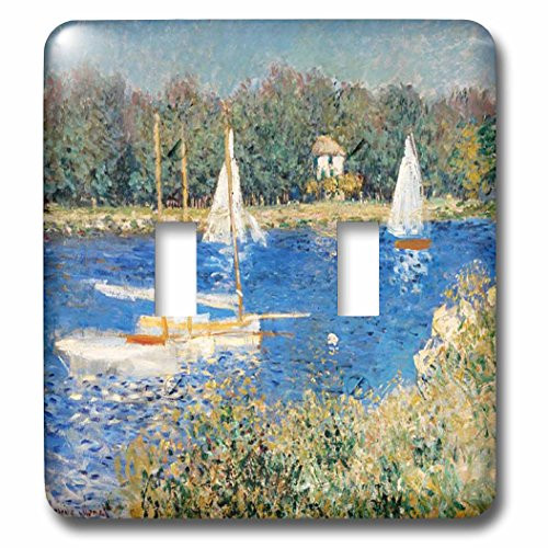 3dRose lsp_205054_2 Print of Monet Painting Seine at Argenteuil - Double Toggle Switch