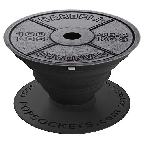 Black Weightlifting Plate Gym Barbell Bodybuilding - PopSockets Grip and Stand for Phones and Tablets Black Weightlifting Plate Gym Barbell Bodybuilding - PopSockets Grip and Stand for Phones and Tablets