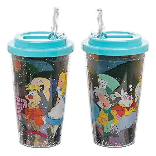 Disney - Alice in Wonderland - 16 oz. Flip Straw Acrylic Cup