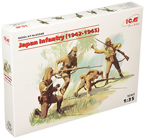 ICM 1/35 Scale Japan Infantry (1942-1945) (4 Figures) - Plastic Figure Model Building Kit # 35568 ICM 1/35 Scale Japan Infantry (1942-1945) (4 Figures) - Plastic Figure Model Building Kit # 35568