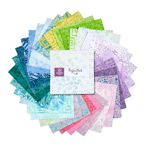 Maywood Studio Bejeweled Batiks 5'' Charms 42pcs Multi