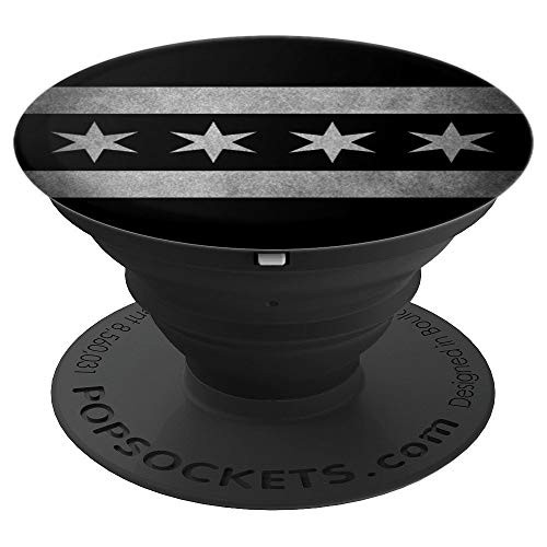 Chicago Flag Retro Distressed Style Souvenir Gift - PopSockets Grip and Stand for Phones and Tablets