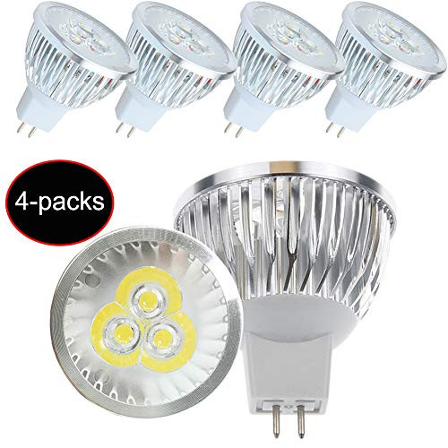 MR16 12V 3W 2700K Warm White LED spot Light for Flood Lighting, Landscape,Recessed Track Lighting GU5.3 pin Base 60°Beam Angle lamp Bulb Replace 20W 35W Halogen Bulb Equivalent