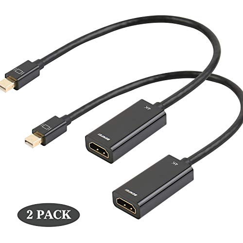 Mini DisplayPort to HDMI 2 Pack, Benfei Mini DP(Thunderbolt Compatible) to HDMI 4K Adaptor Gold-Plated Cord for MacBook Pro, MacBook Air, Mac Mini, Microsoft Surface Pro 3/4