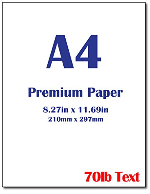 Premium A4 (8.3"x 11.7") Printer Paper - 28lb Bond / 70lb Text (105 gsm) Bright White Paper (250 Sheets)