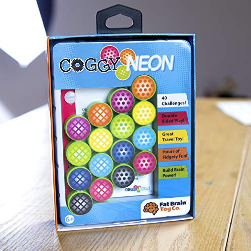 Fat Brain Toys Coggy Neon - Coggy Neon Special Edition Brainteasers for Ages 6 to 12 Fat Brain Toys Coggy Neon - Coggy Neon Special Edition Brainteasers for Ages 6 to 12
