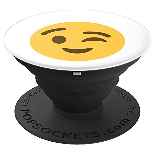 Smile Wink Flirt Cute Emoji - PopSockets Grip and Stand for Phones and Tablets