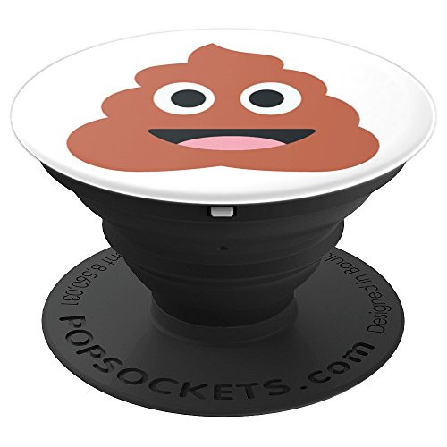 Poop Funny Happy Emoji - PopSockets Grip and Stand for Phones and Tablets