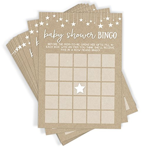 Printed Party Baby Shower Bingo Game, Set of 50 Cards, Baby Shower Game and Activity, Fun, Unique, and Easy to Play