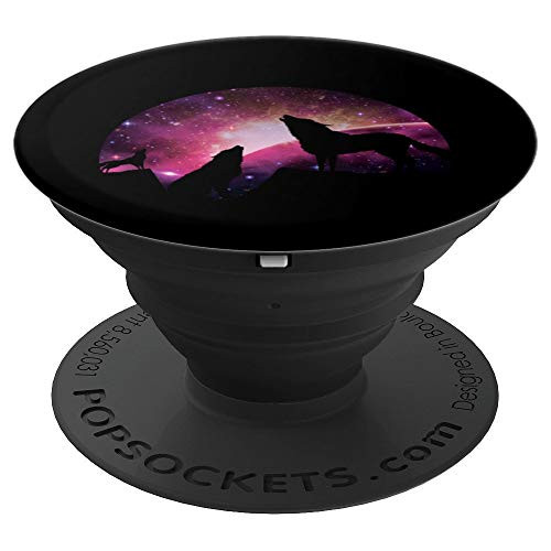 Howling Wolf Galaxy Sky Stars Art Wolves Pack Gifts PopSockets Grip and Stand for Phones and Tablets Howling Wolf Galaxy Sky Stars Art Wolves Pack Gifts PopSockets Grip and Stand for Phones and Tablets