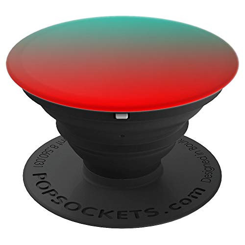Teal Design Fading Color Ombre Red Gradient Aesthetic Sunset - PopSockets Grip and Stand for Phones and Tablets