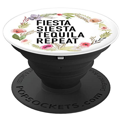 Fiesta Siesta Tequila Repeat - Funny Spanish Drinking Slogan
