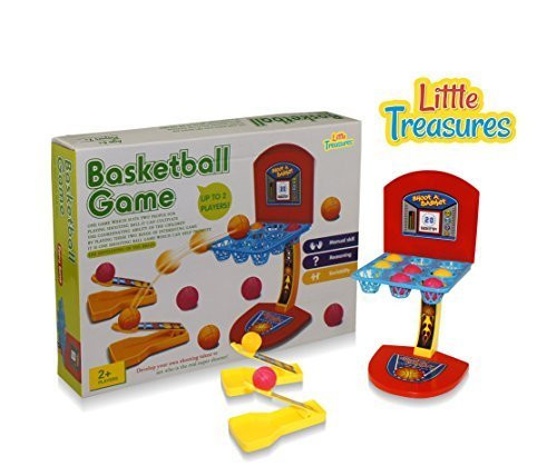 Little Treasures Ball Shoot Basketball Game, Mini Version for The Home or Office Loved by Adults and Kids