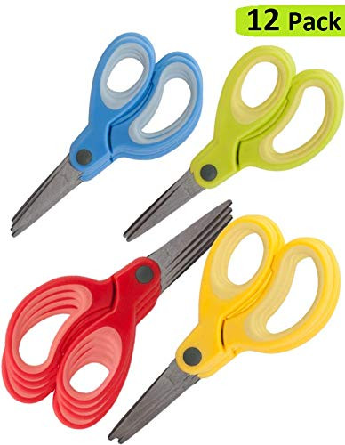1InTheOffice 5" Kids Pointed End Scissors"12 Pack"