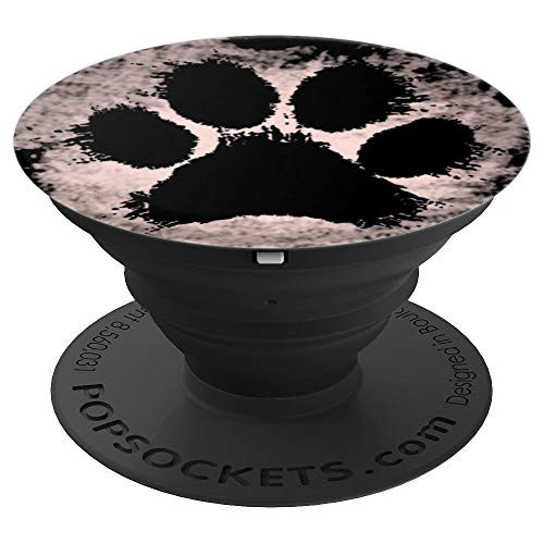 Dog Lover Pop Socket with Paw Print and Rose Gold Effect - PopSockets Grip and Stand for Phones and Tablets
