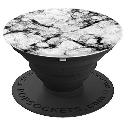 Cool Pop-Socket White-Black Marble-Design - PopSockets Grip and Stand for Phones and Tablets