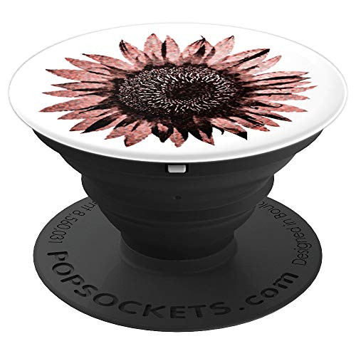 Perfect Rose-Pink Sunflower Pop-Socket Floral Print for Girl - PopSockets Grip and Stand for Phones and Tablets