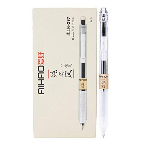 Retractable Premium Gel Ink Roller Ball Pens Fine Point Ink Gel Pens, Gel Ink Pens, 0.5mm (12 Pack) (black)