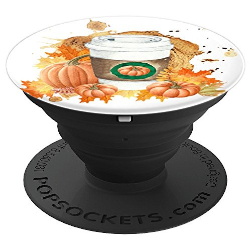 Pumpkin Spice Latte Coffee Themed - PopSockets Grip and Stand for Phones and Tablets