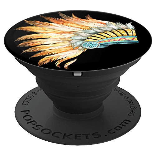 American Indian Chief Headdress Feathers - PopSockets Grip and Stand for Phones and Tablets American Indian Chief Headdress Feathers - PopSockets Grip and Stand for Phones and Tablets