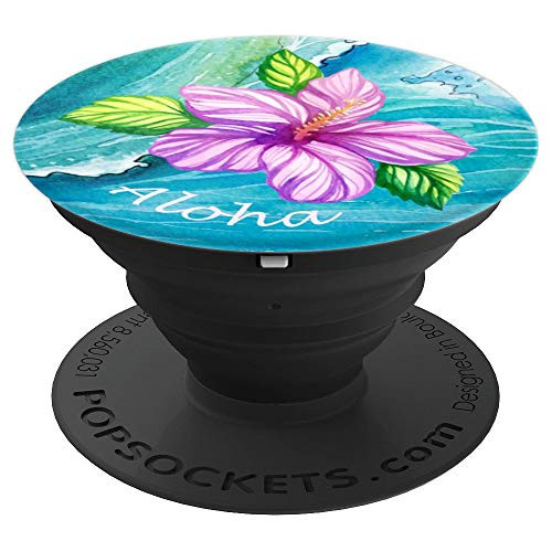 Aloha Spirit Hibiscus Flower Beach Island - PopSockets Grip and Stand for Phones and Tablets