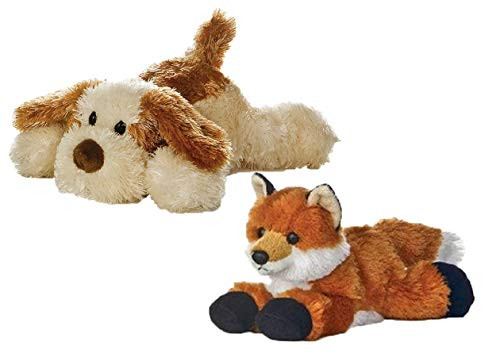 Aurora Mini Flopsie Bundle, Foxie The Fox and Scruff The Dog -Set of Two - 8" (Scruff/Foxie)
