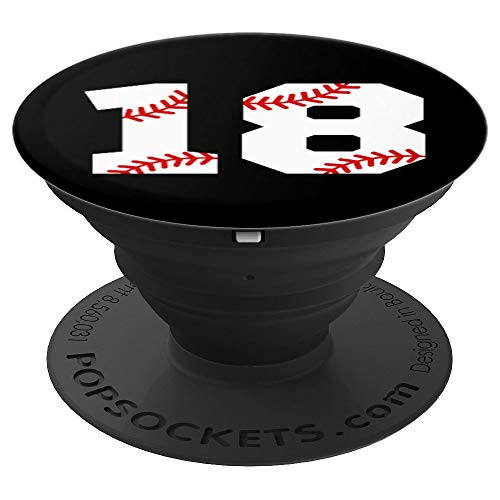 Baseball Popsocket #18 - Baseball Pop Socket - Number 18 - PopSockets Grip and Stand for Phones and Tablets