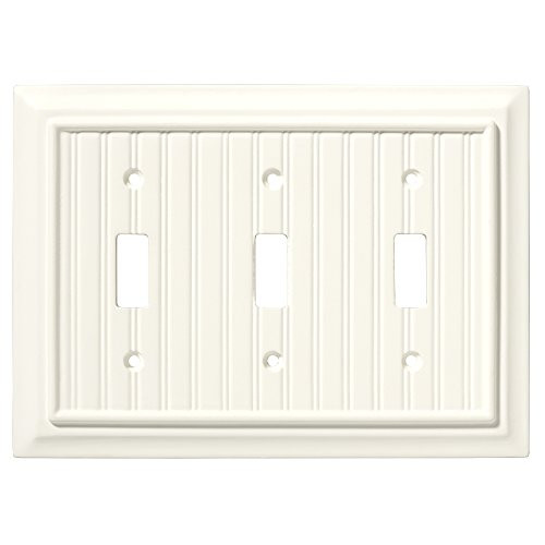 Brainerd 126360 Beadboard Triple Toggle Switch Wall Plate / Switch Plate / Cover