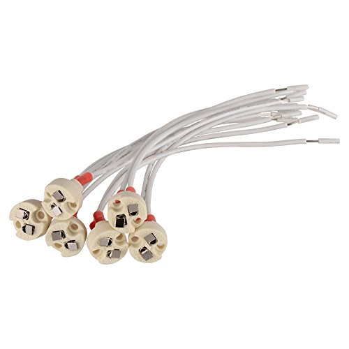 Onite 6pcs MR16 MR11 Lamp Socket, Holder Common to: Miniature Bi-Pin Base, G4, G6.35, GY6.35, GX5.3 MR16, GZ4 MR11 Lamp Female Base Socket