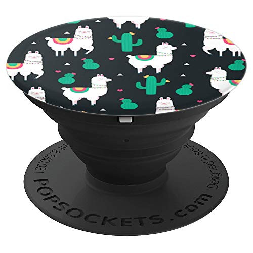 Llama Cinco De Mayo Green Cactus Gifts - PopSockets Grip and Stand for Phones and Tablets
