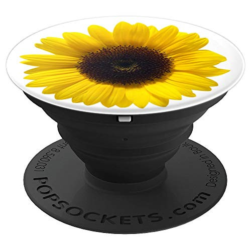 Sunflower Sun Flower White Background - PopSockets Grip and Stand for Phones and Tablets Sunflower Sun Flower White Background - PopSockets Grip and Stand for Phones and Tablets
