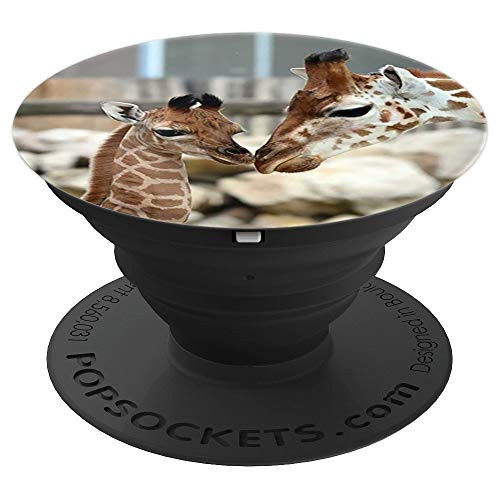 Cute Baby and Mother Giraffe Pop Mount Socket - PopSockets Grip and Stand for Phones and Tablets