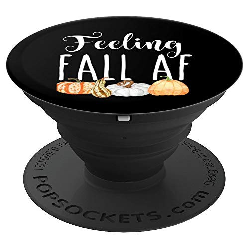 Feeling fall funny autumn thanksgiving halloween pumpkin PopSockets Grip and Stand for Phones and Tablets